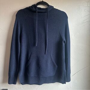 Zella Wool/Cashmere Hoodie Sweater Navy‎ Blue Women's Sz XS Cozy Soft Loungewear